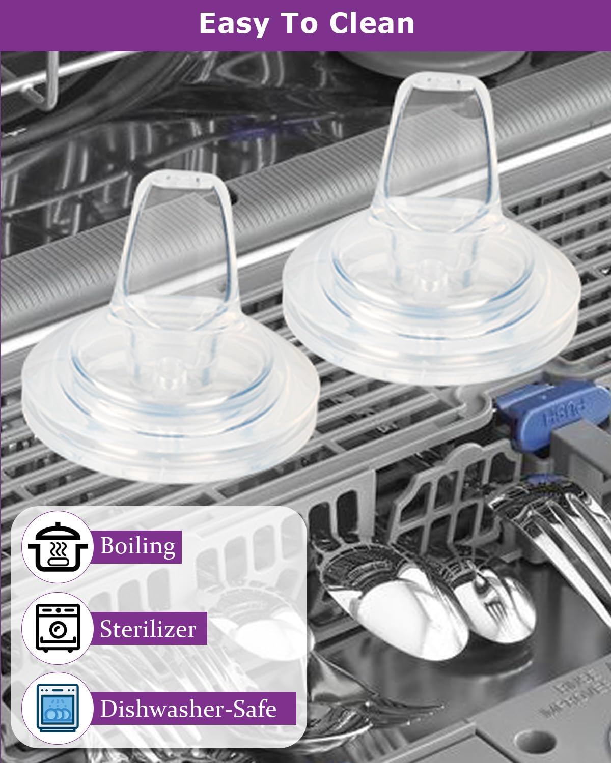 Joyfeed nipple is dishwasher-safe for effortless cleaning.