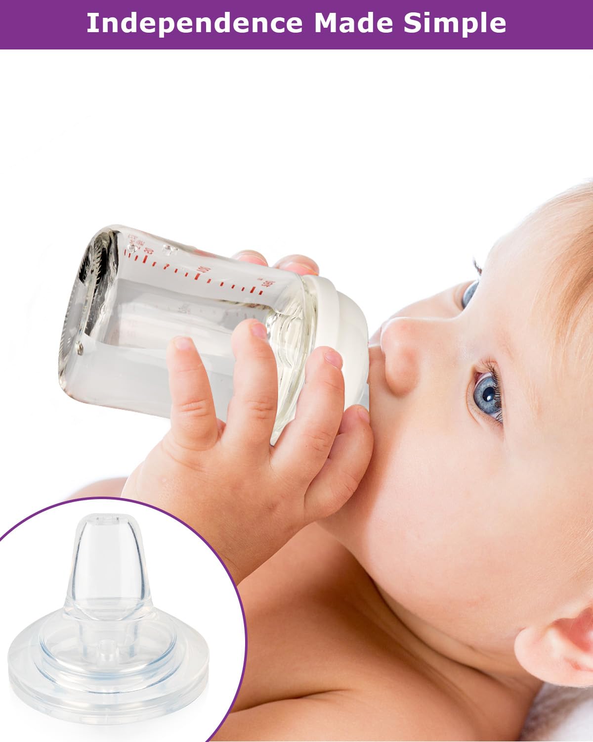 Joyfeed leak-proof vented spout helps reduce spills.