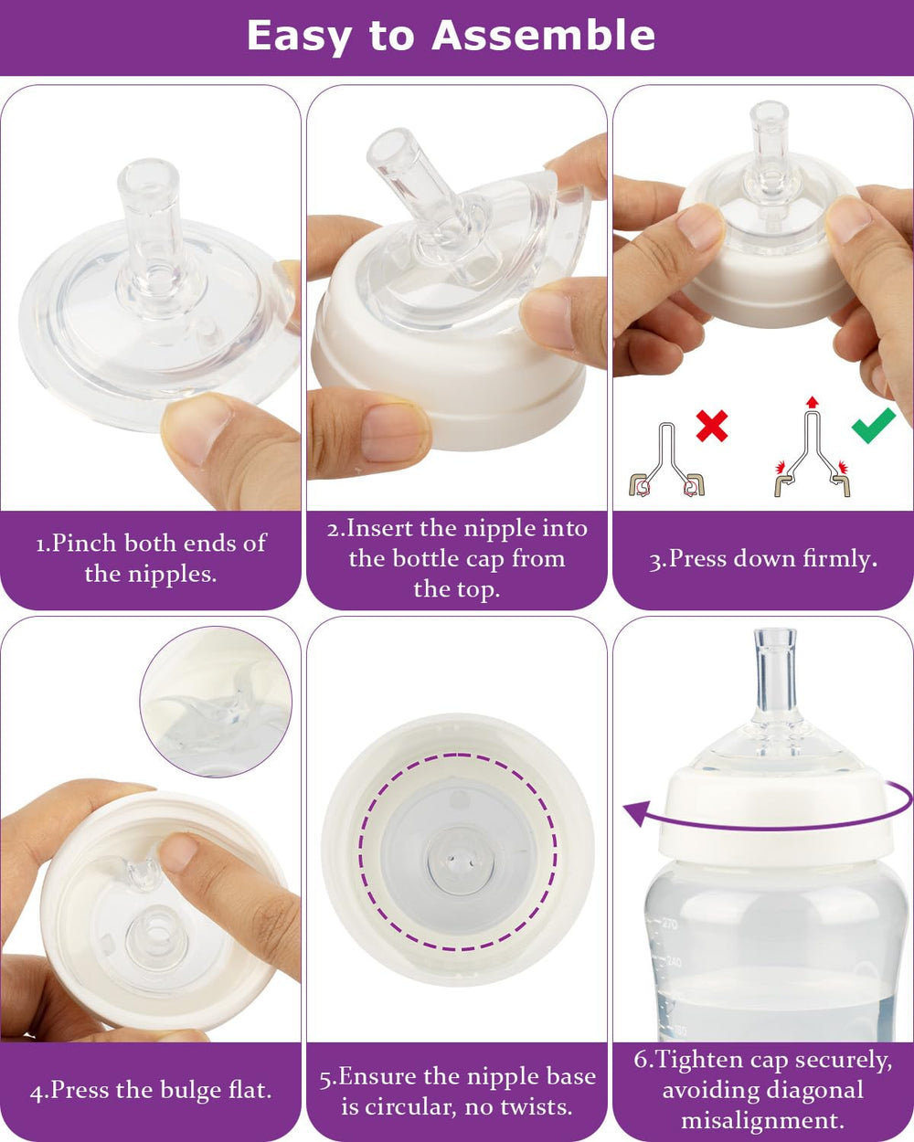 Joyfeed Six-count Pack of Nipples provides handy replacement for busy families
