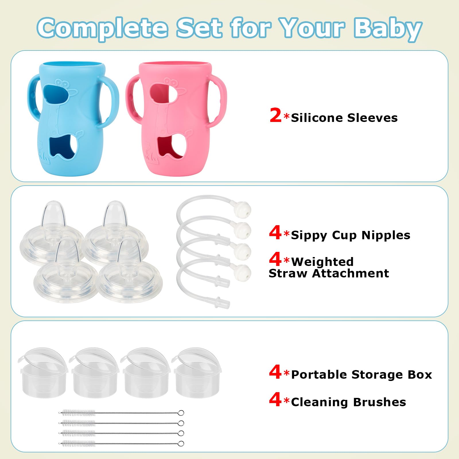 Joyfeed soft spout nipples are gentle on gums and safe