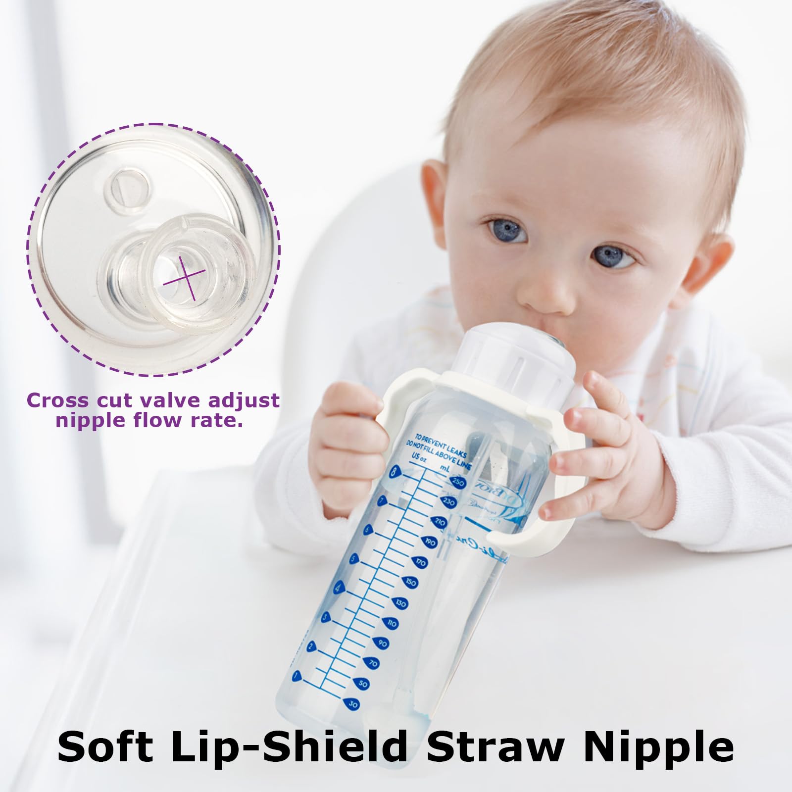 Joyfeed gravity ball straw allows sipping from any angle without leaks.