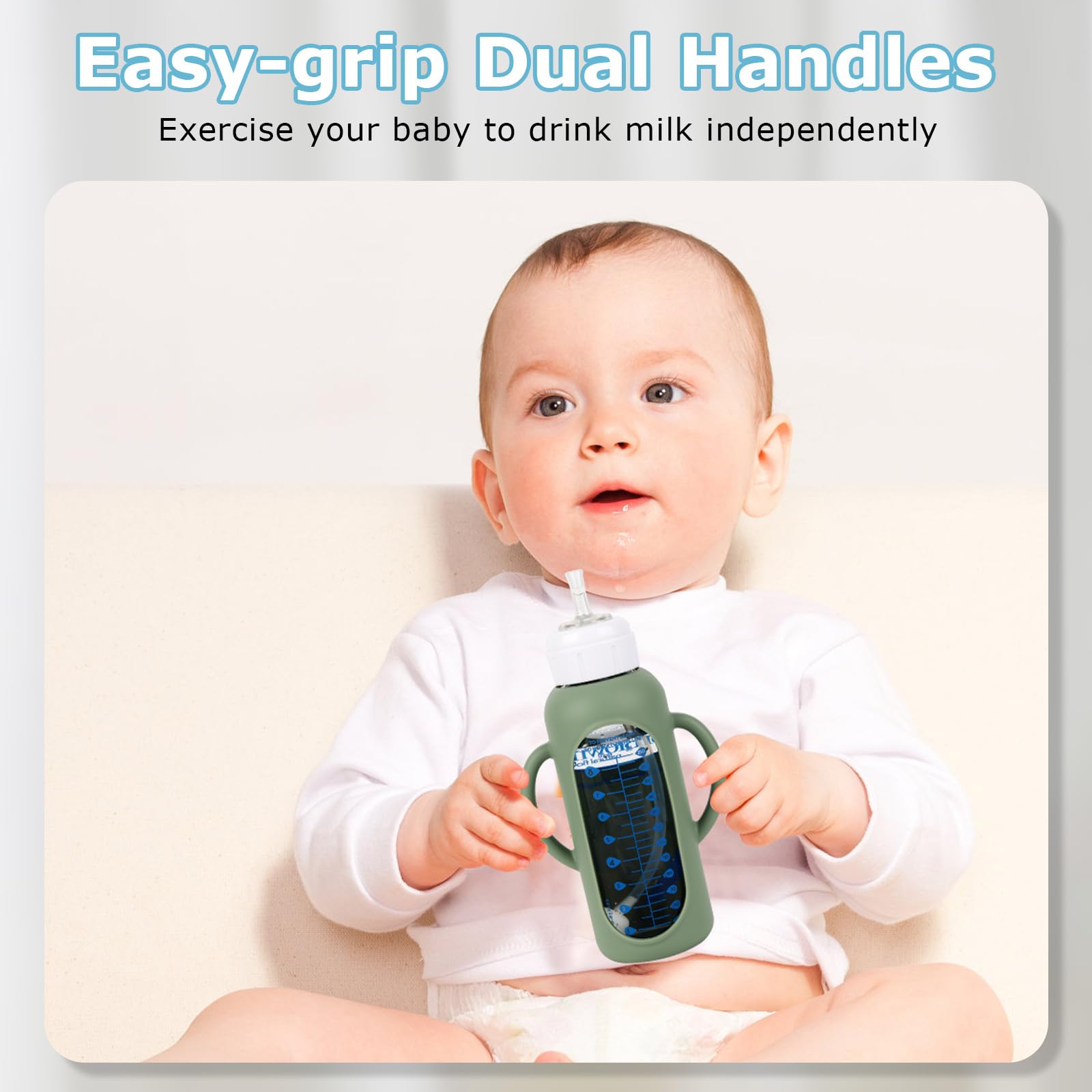 Joyfeed 360-degree sip design lets babies drink from any angle without spills.
