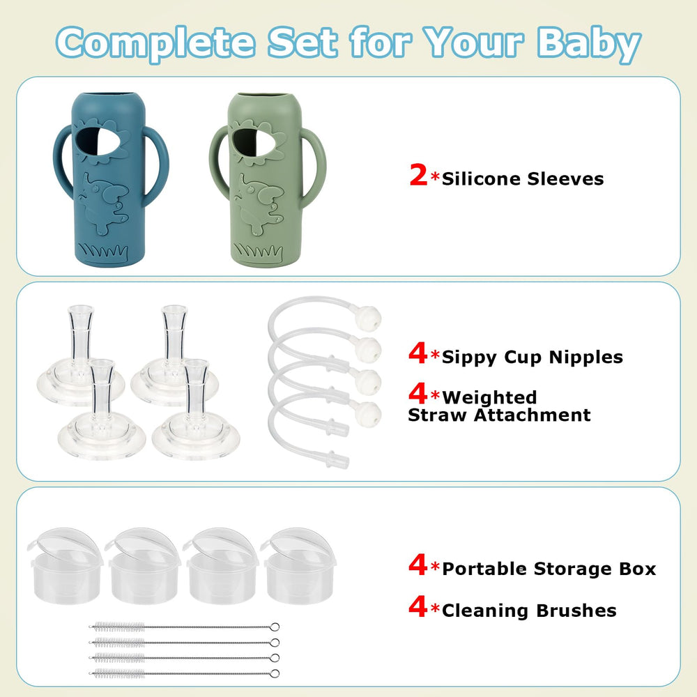 Joyfeed anti-breakage silicone sleeves reduce drops and add trusted grip.