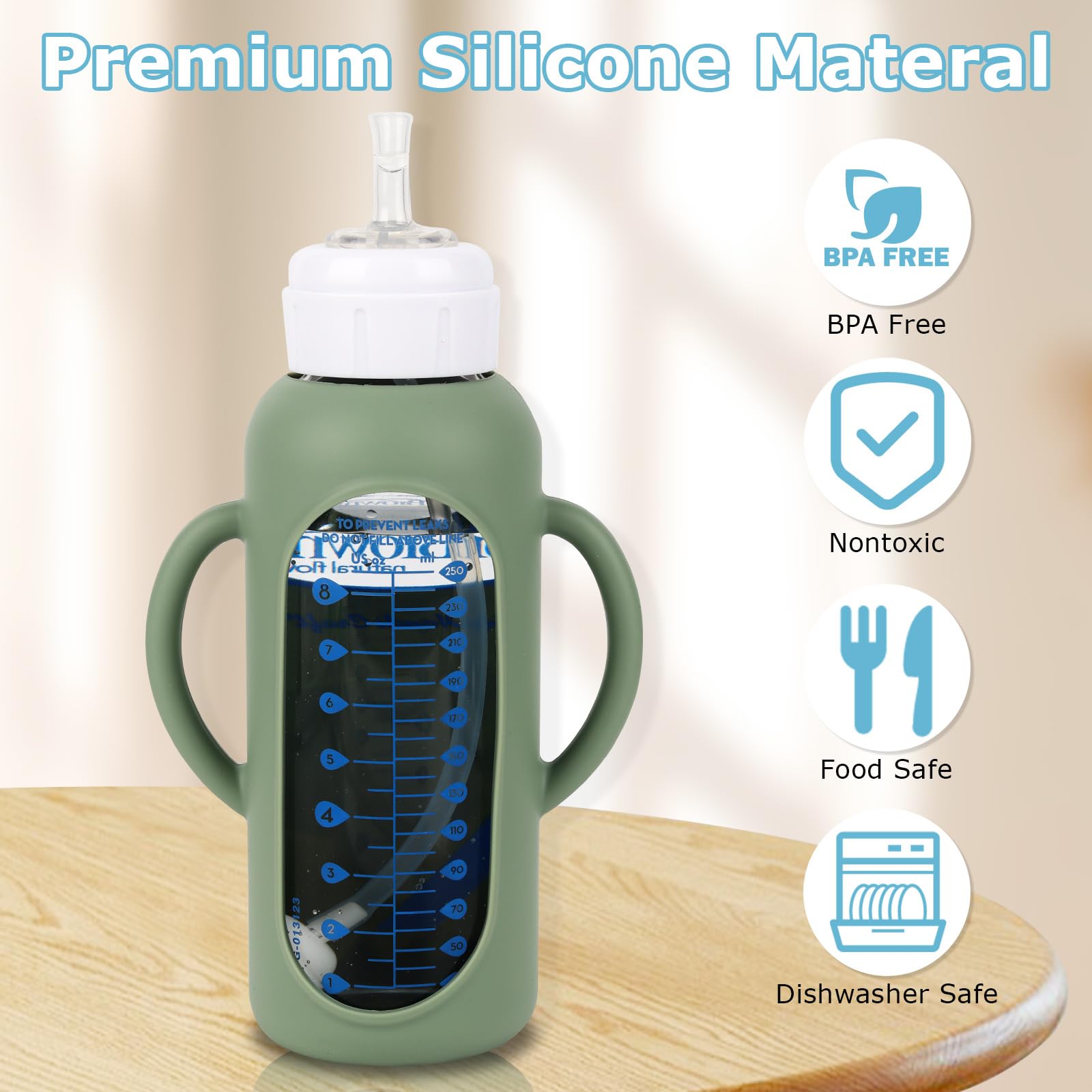Joyfeed compatibility note confirms Dr. Brown's Narrow Glass 8oz fit for reuse.