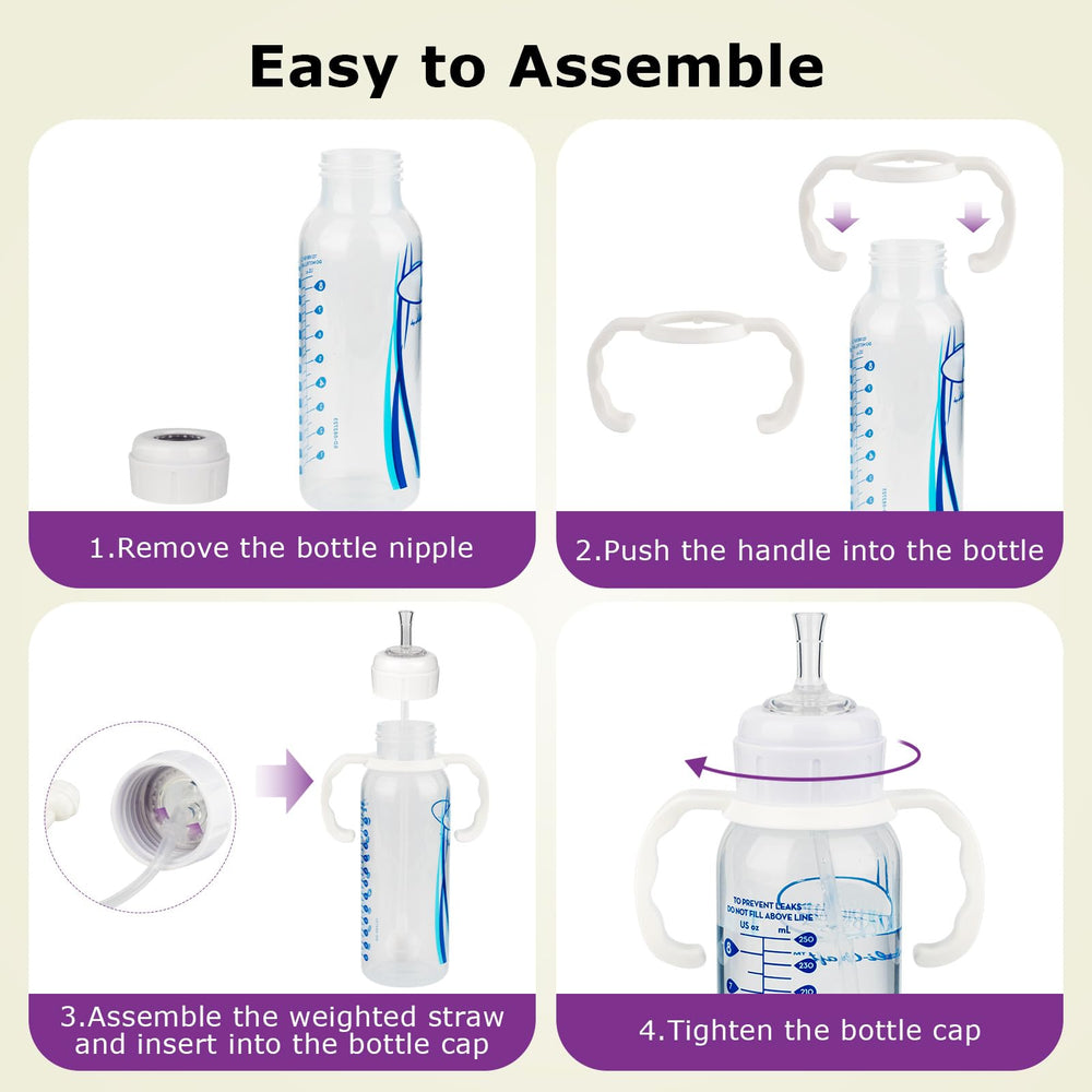 Joyfeed straw height trim feature helps match bottle height for comfort.