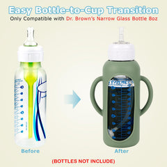 Joyfeed weighted straw emphasizes stable sipping for on-the-go feeding.