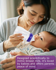 Joyfeed ultra-soft BPA-free silicone nipple gentle on baby gums during feeds