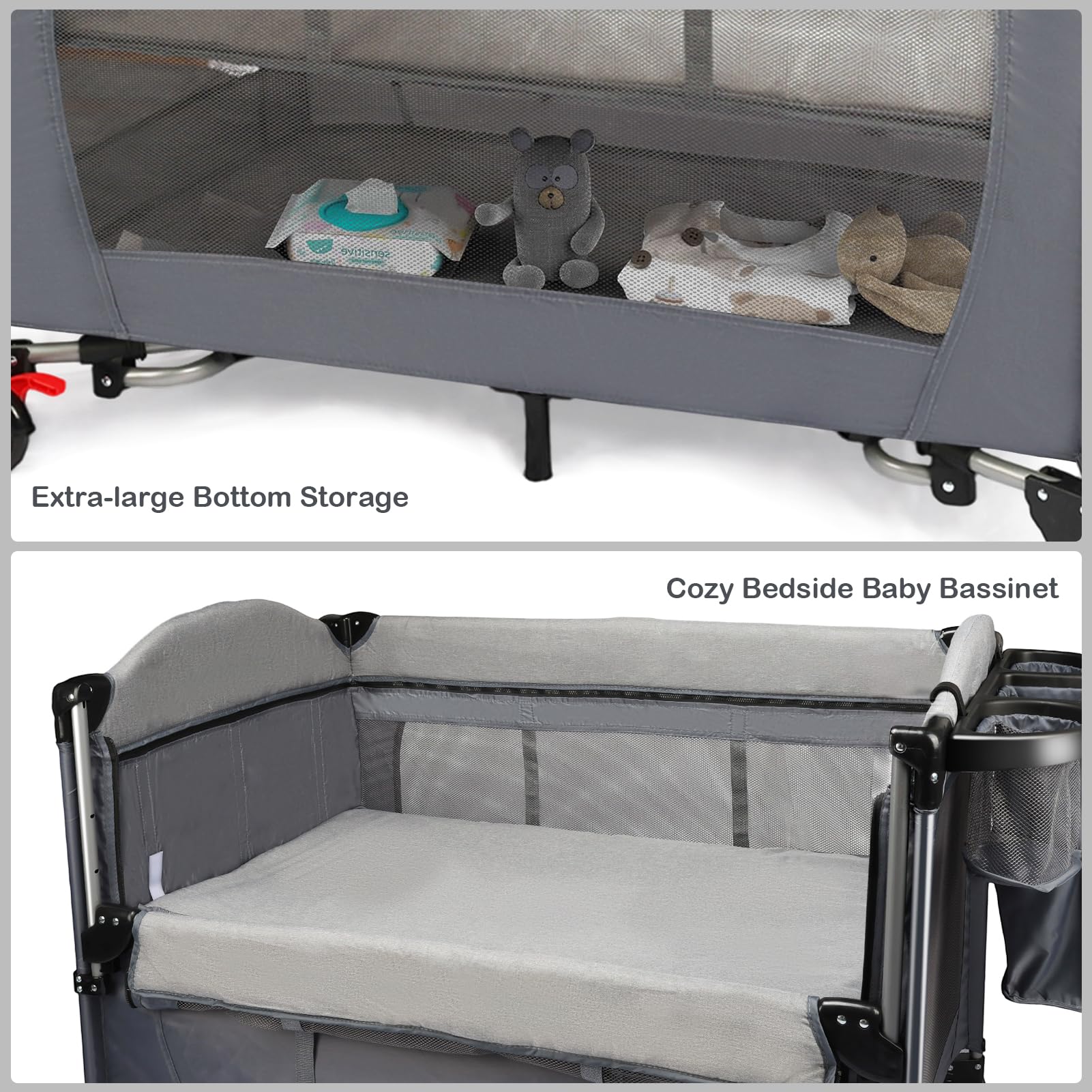 Joyful Xinghai foldable playard folds compactly for travel