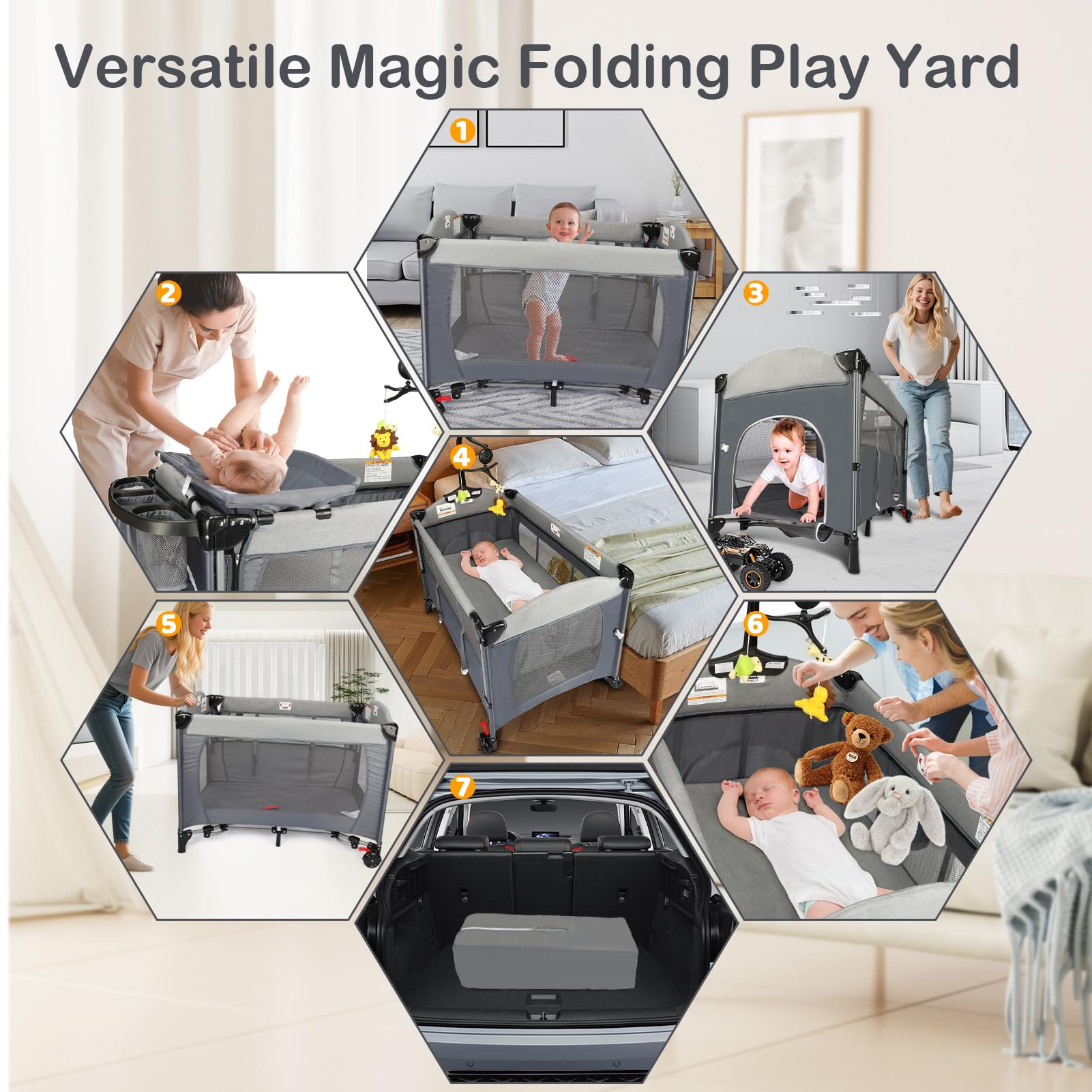Joyful Xinghai spacious play yard supports toddlers up to 3 years