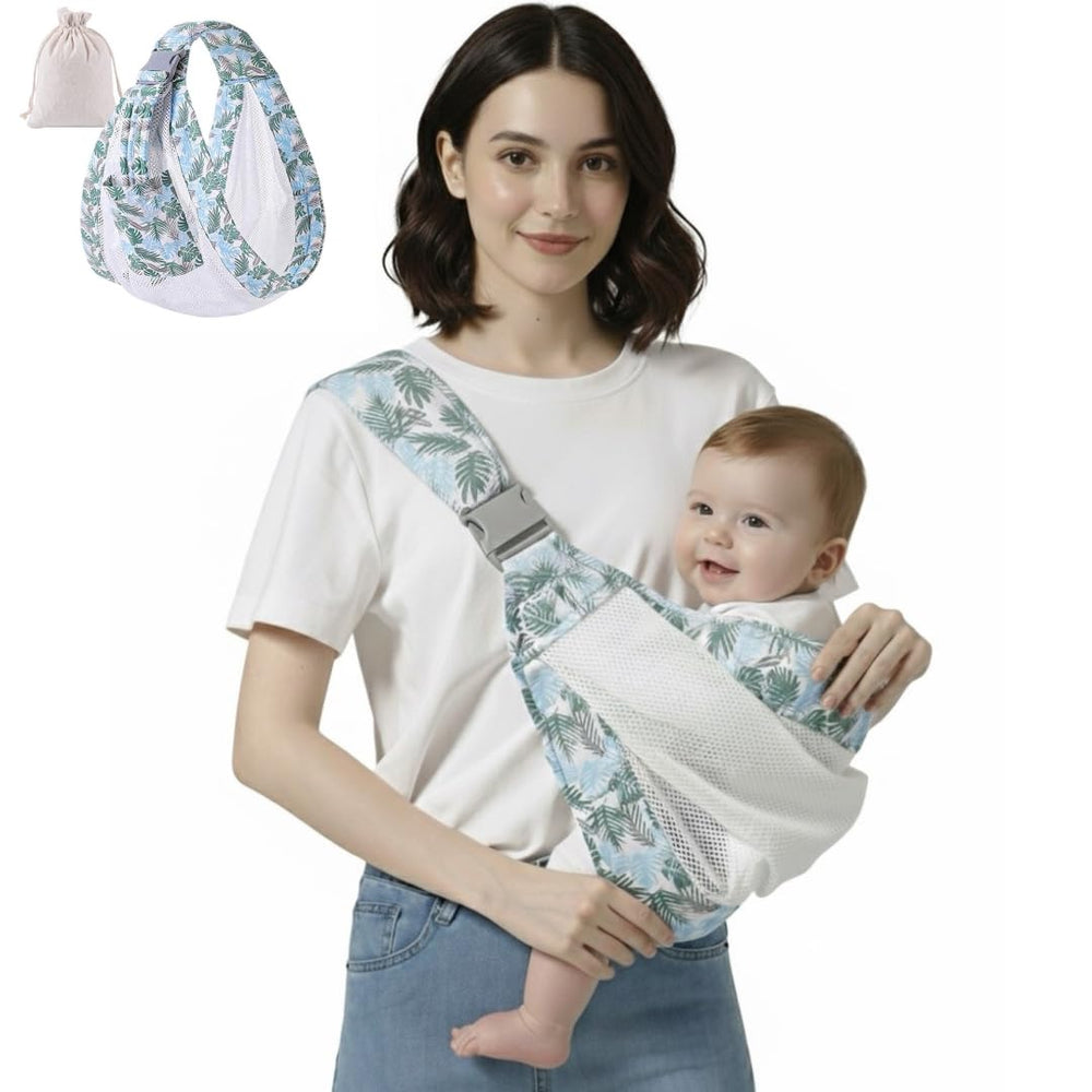 JOYFUL.BABY&CO baby sling buckle closeup shows secure hold for on-the-go parents.
