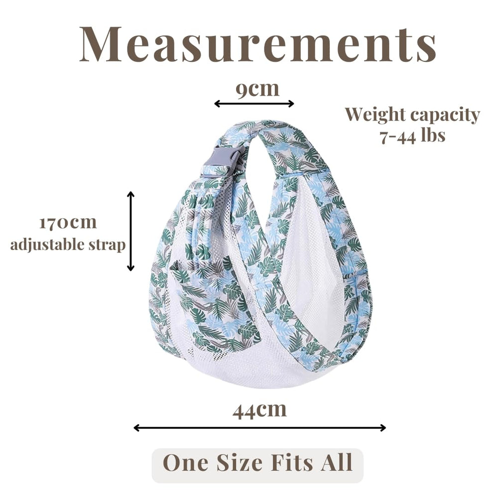 JOYFUL.BABY&CO sling in park use shows close, secure hold for toddler.