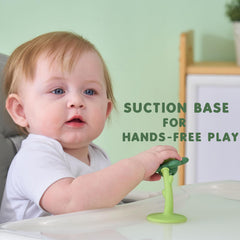 Joyfulia teether uses food-grade silicone for safe chewing and varied textures.