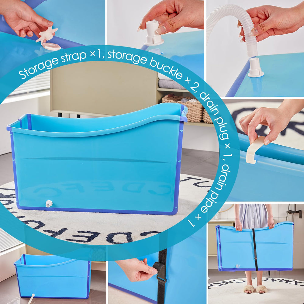 joyingbaby foldable bathtub-heightened design keeps water deeper during soak