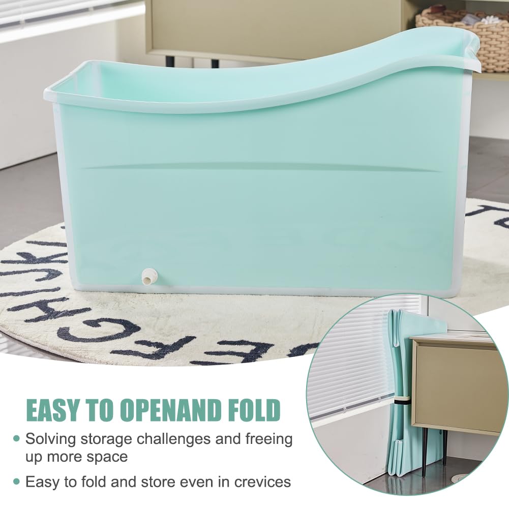 Joyingbaby foldable bathtub made with safe material offers odor-free peace of mind.