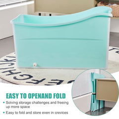 Joyingbaby foldable bathtub made with safe material offers odor-free peace of mind.