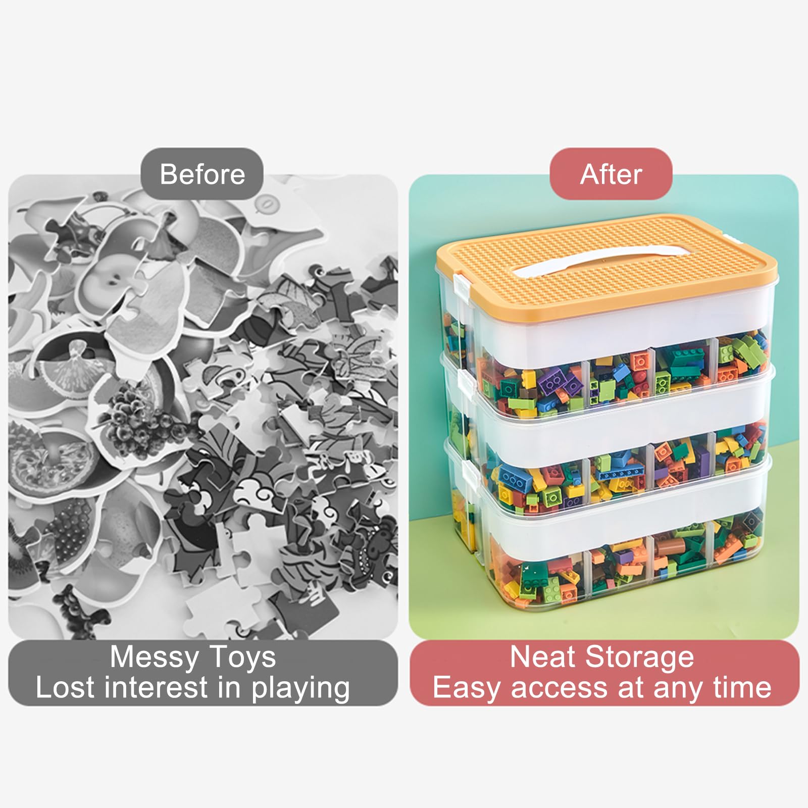 Joyingbaby multifunction storage bin suits Lego, beads, jewelry, and more.
