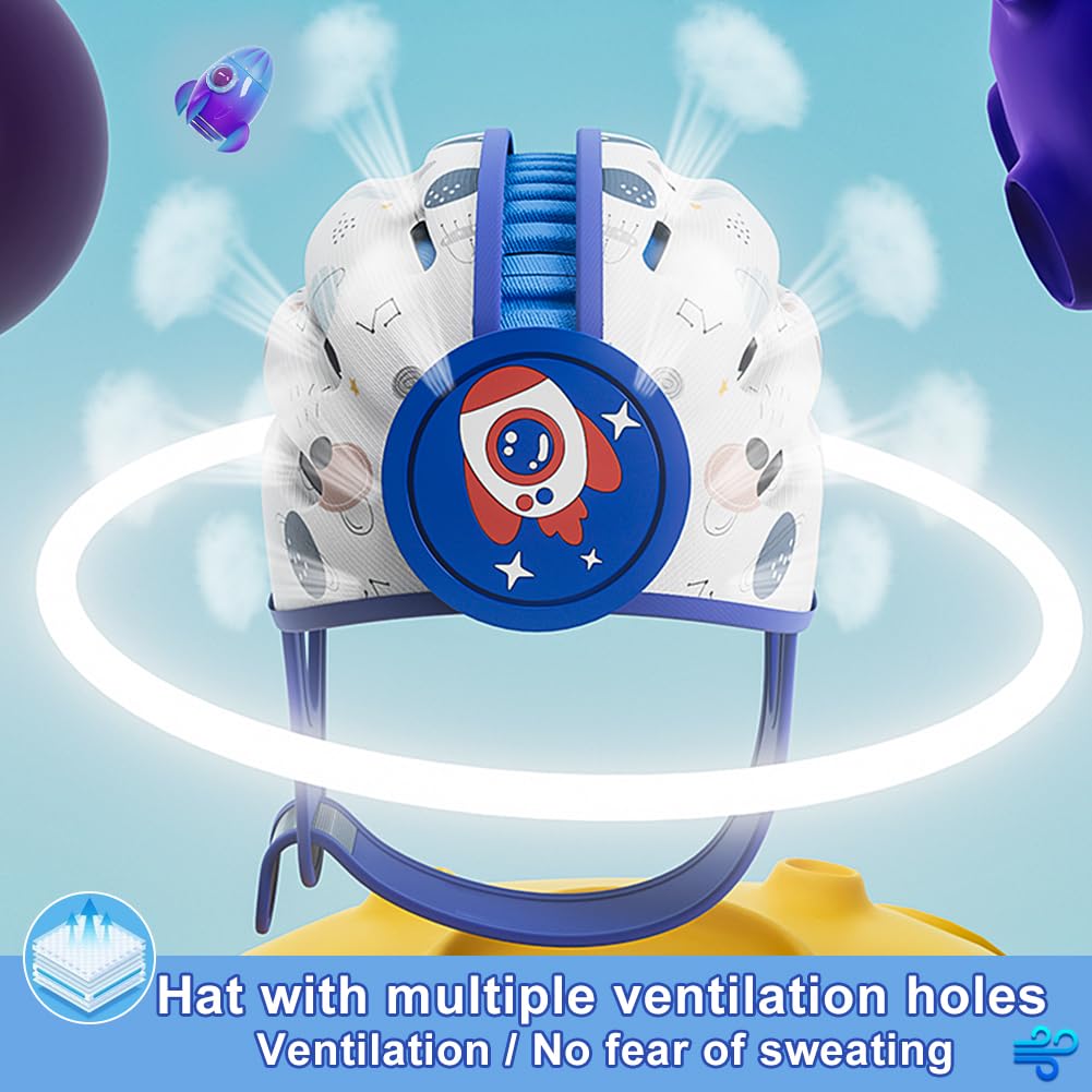 joyingbaby Rocket Baby Helmet adjustable chin strap for growing heads.