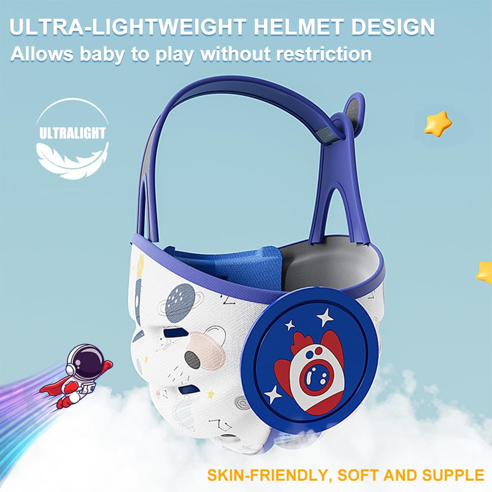 joyingbaby Rocket Baby Helmet cotton lining for sweat absorption and comfort.