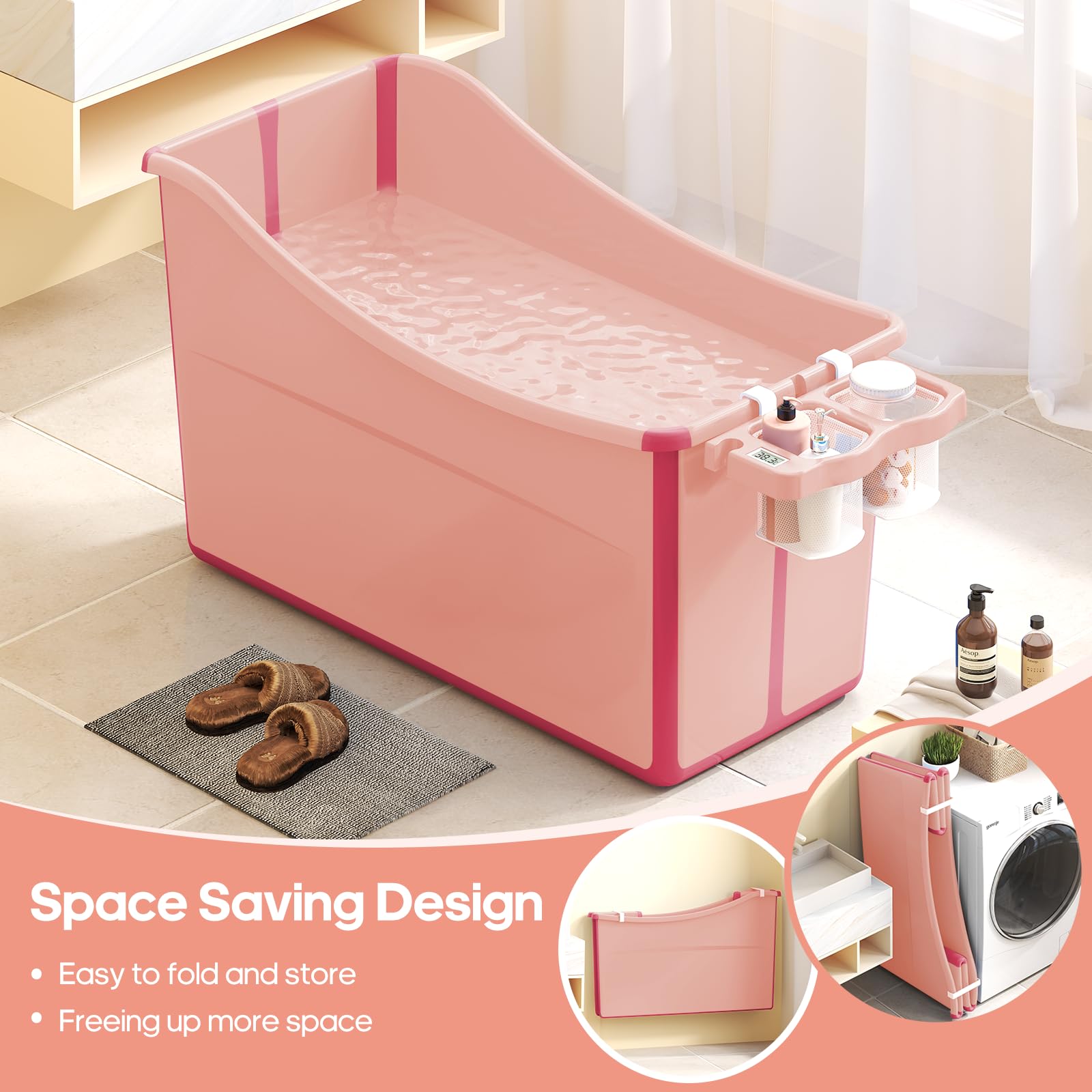 Joyingbaby stable-bottom design enhances bathtub safety and stability.