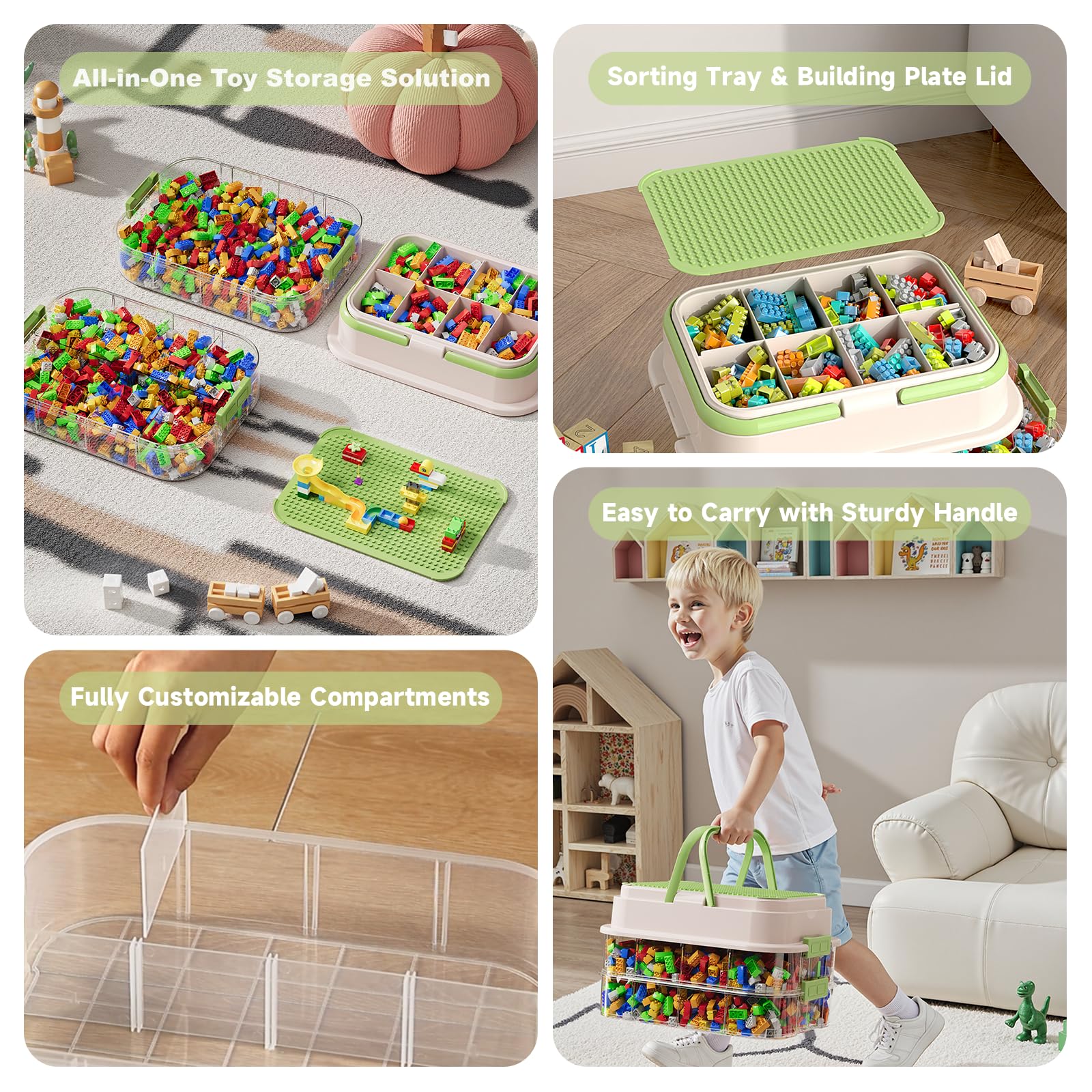 Joyingbaby Toy Storage Organizer Box adjustable dividers tailor cubbies