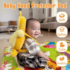 JoyJive baby head protector adjustable straps ensure secure, comfortable fit for growing babies