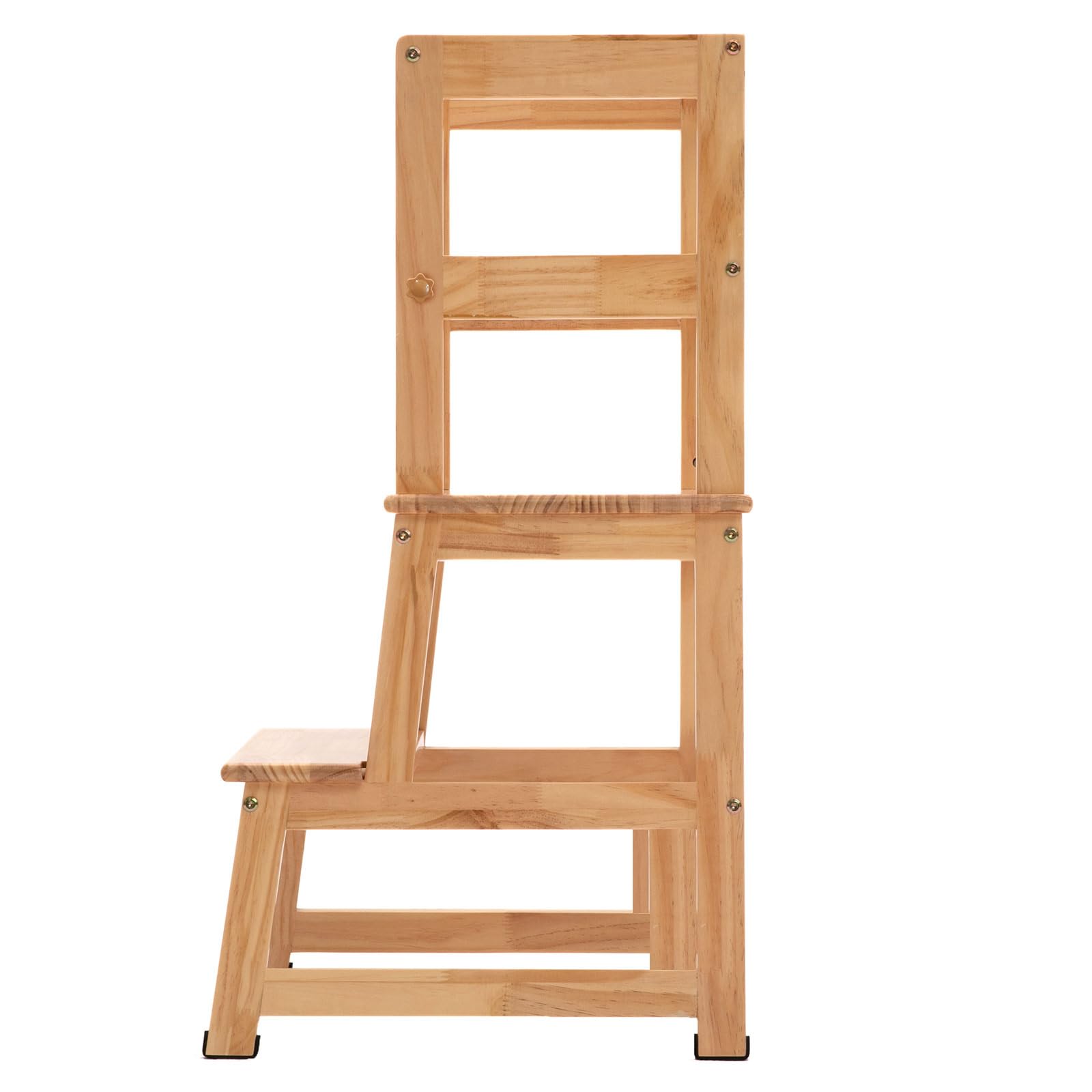 Joylico kitchen step stool natural kid using position illustrates independent helping