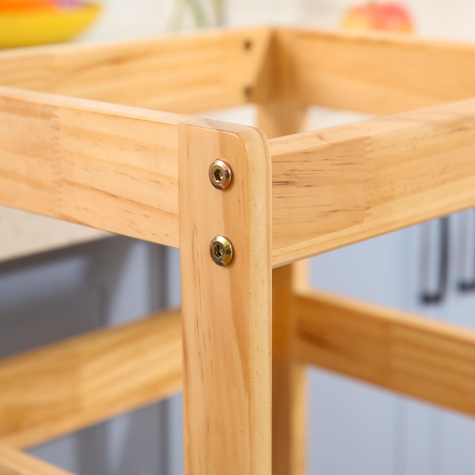 Joylico kitchen step stool natural Montessori learning use at counter