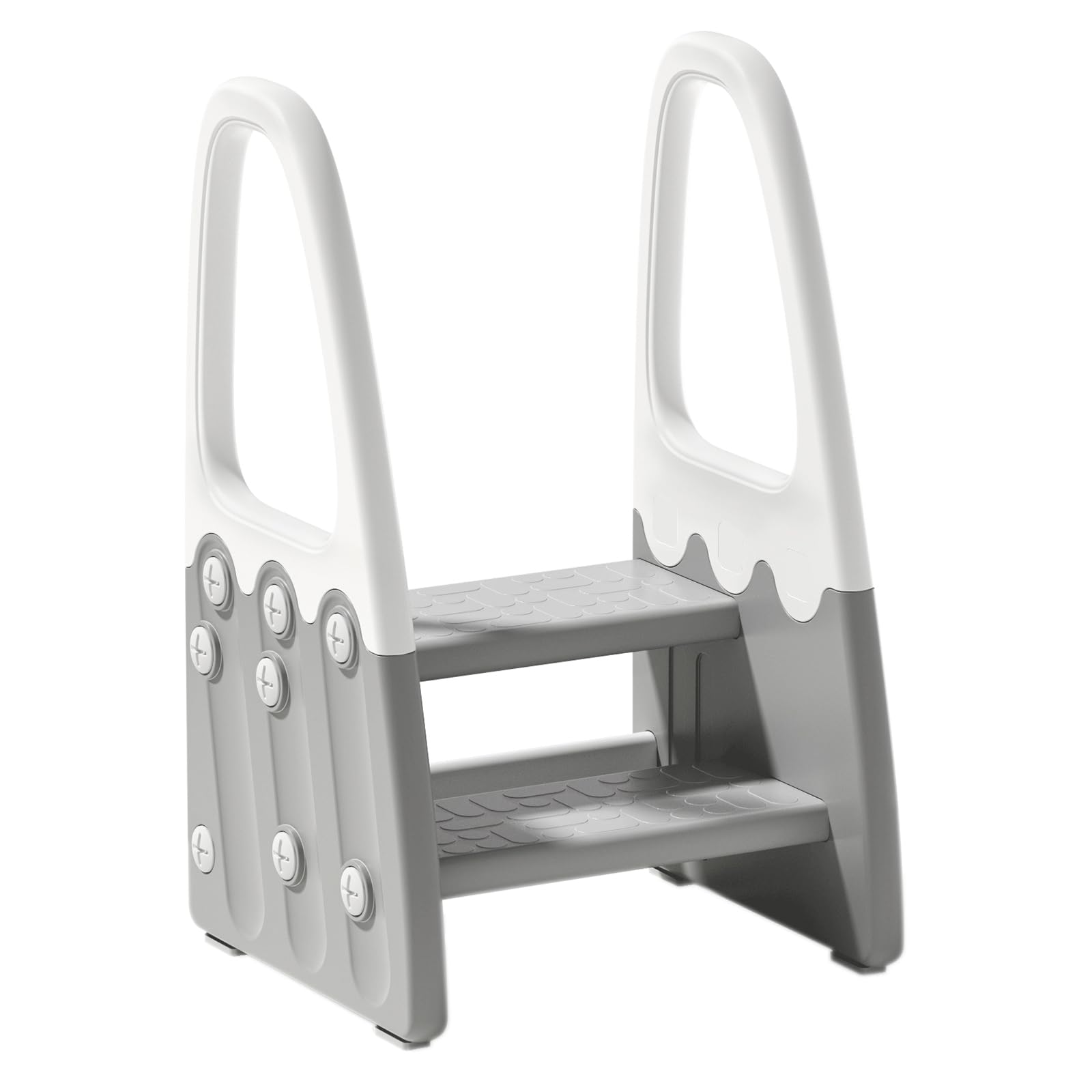 Joylico gray stool is toddler-friendly and easy to relocate for parents.