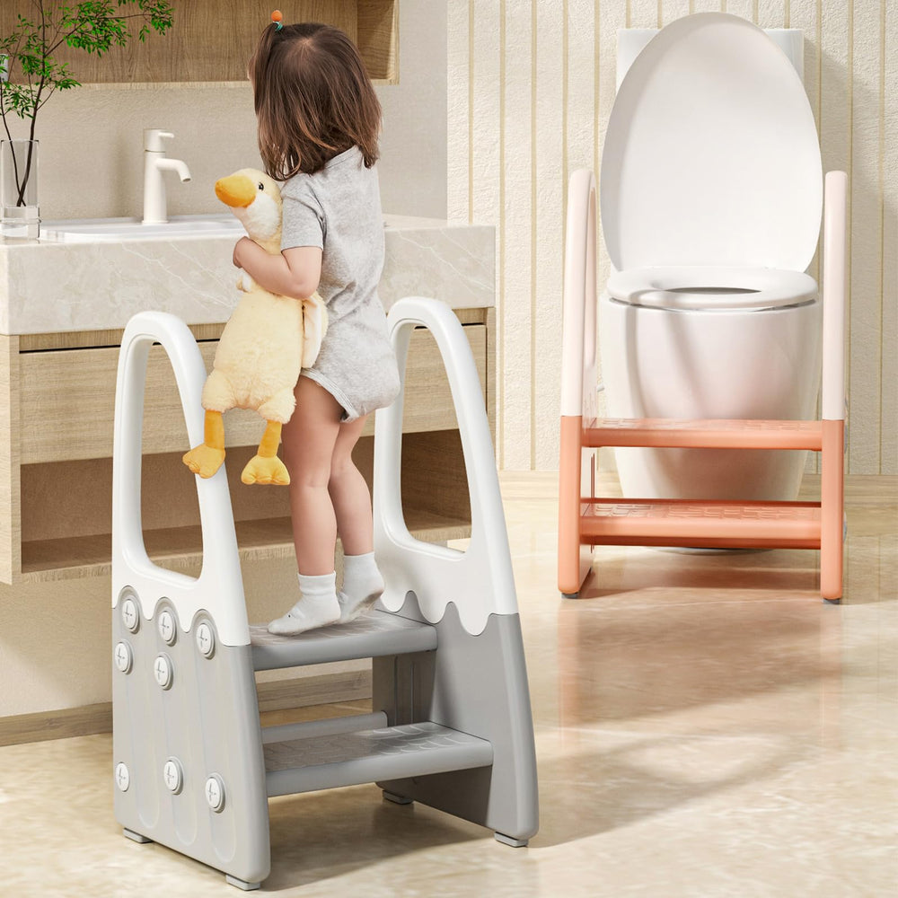 Joylico stool is BPA-free, sturdy, and easy to wipe down.