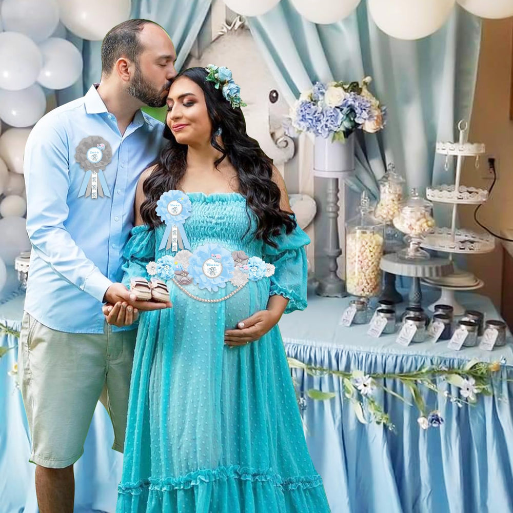 JOYMEMO mom-to-be corsage pin adding elegant accessory to celebrate pregnancy moments