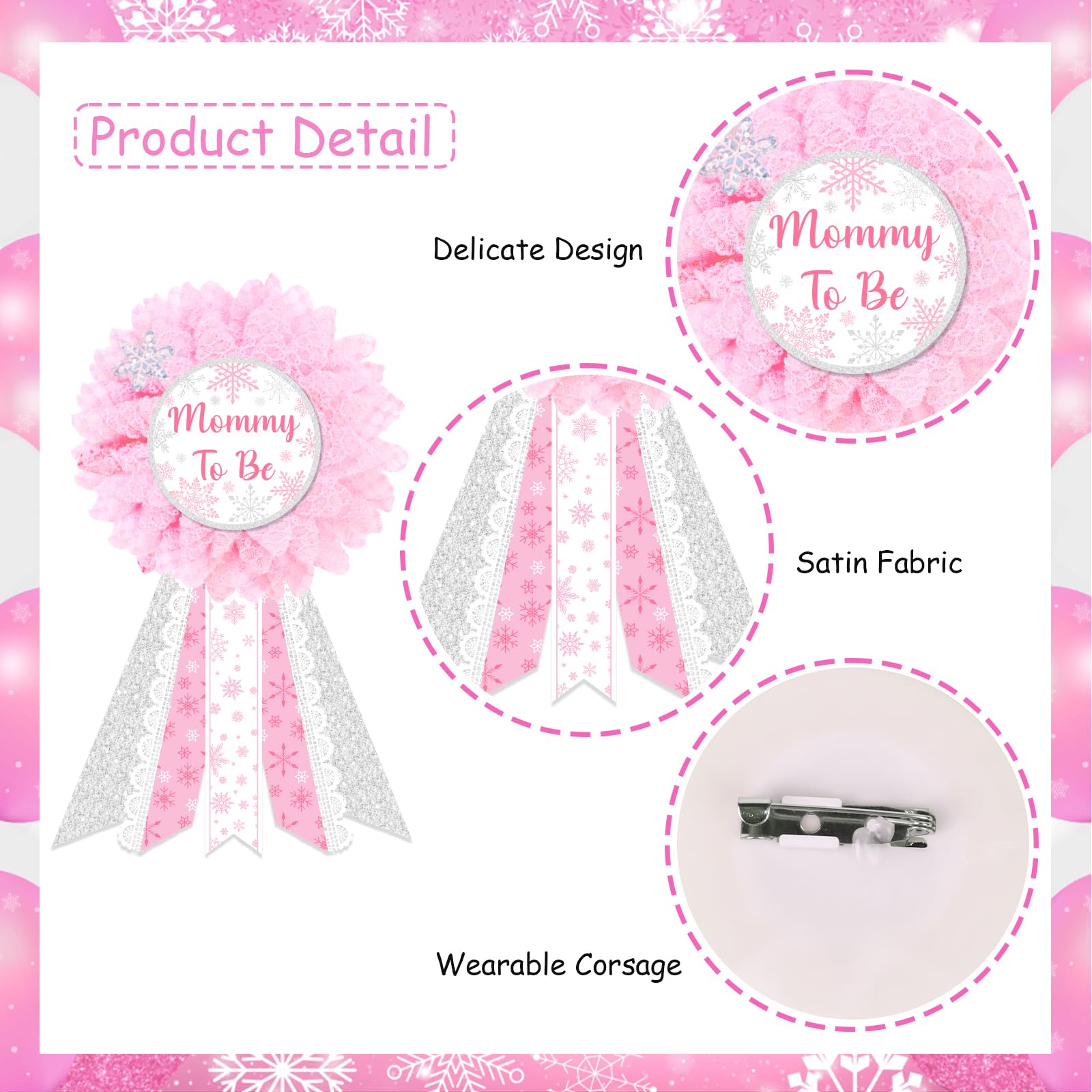 JOYMEMO winter baby shower decor set enhances winter-themed celebrations