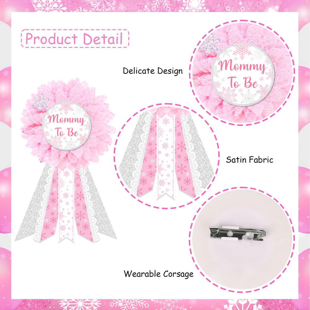 JOYMEMO winter baby shower decor set enhances winter-themed celebrations