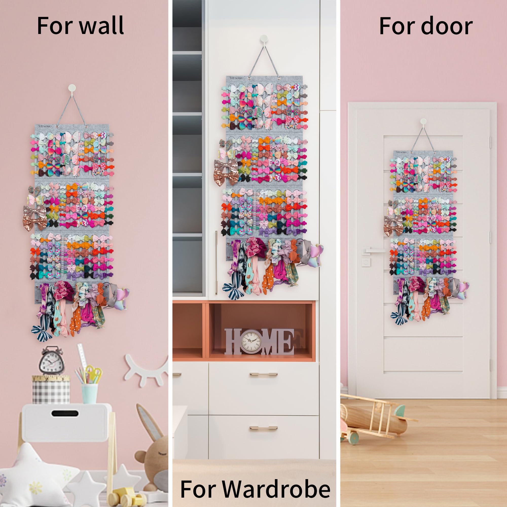 JOYMOMO hair bow organizer 270-hairpin capacity holds many tiny accessories