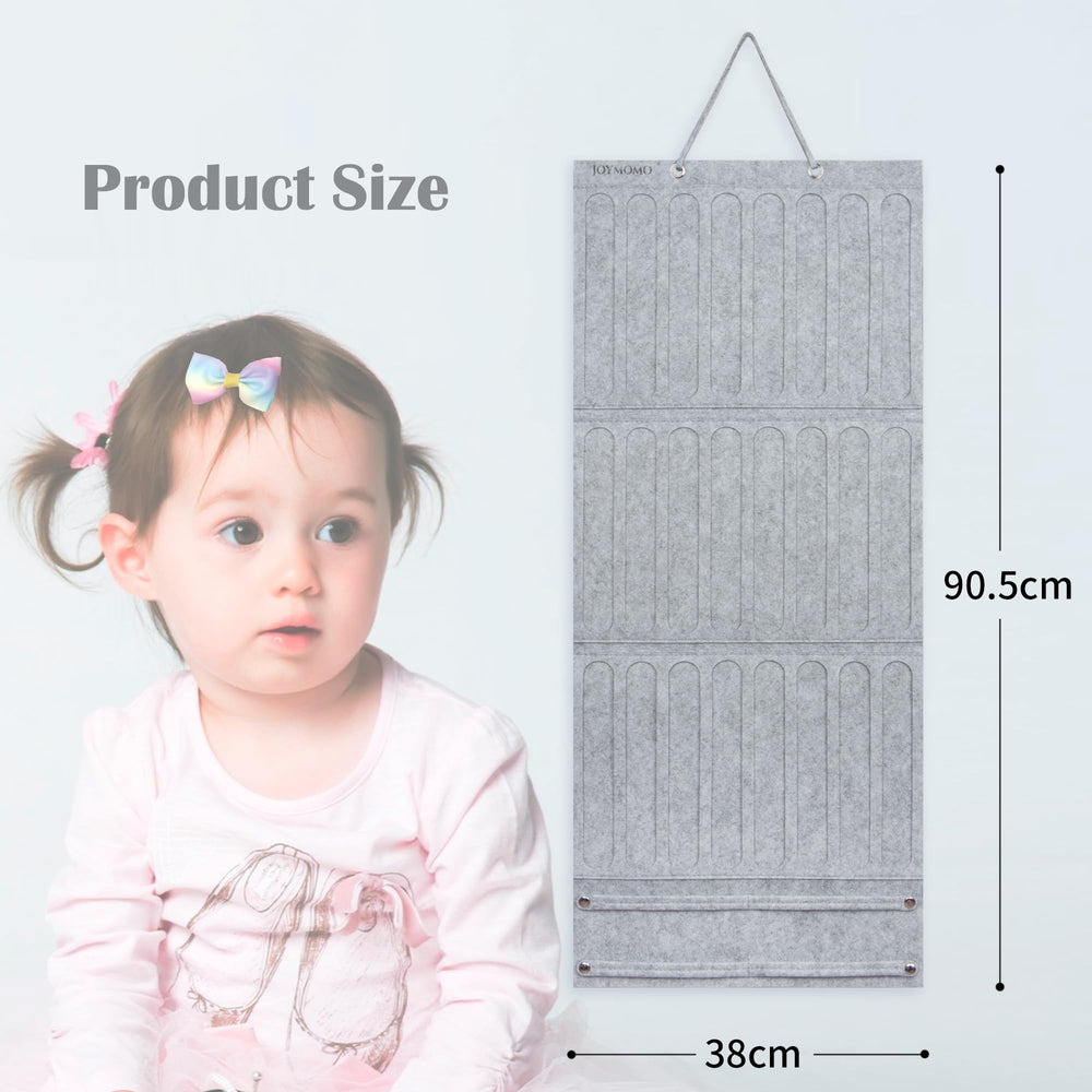 JOYMOMO hair bow organizer 4 snap belts secures headbands and bows with tidy storage