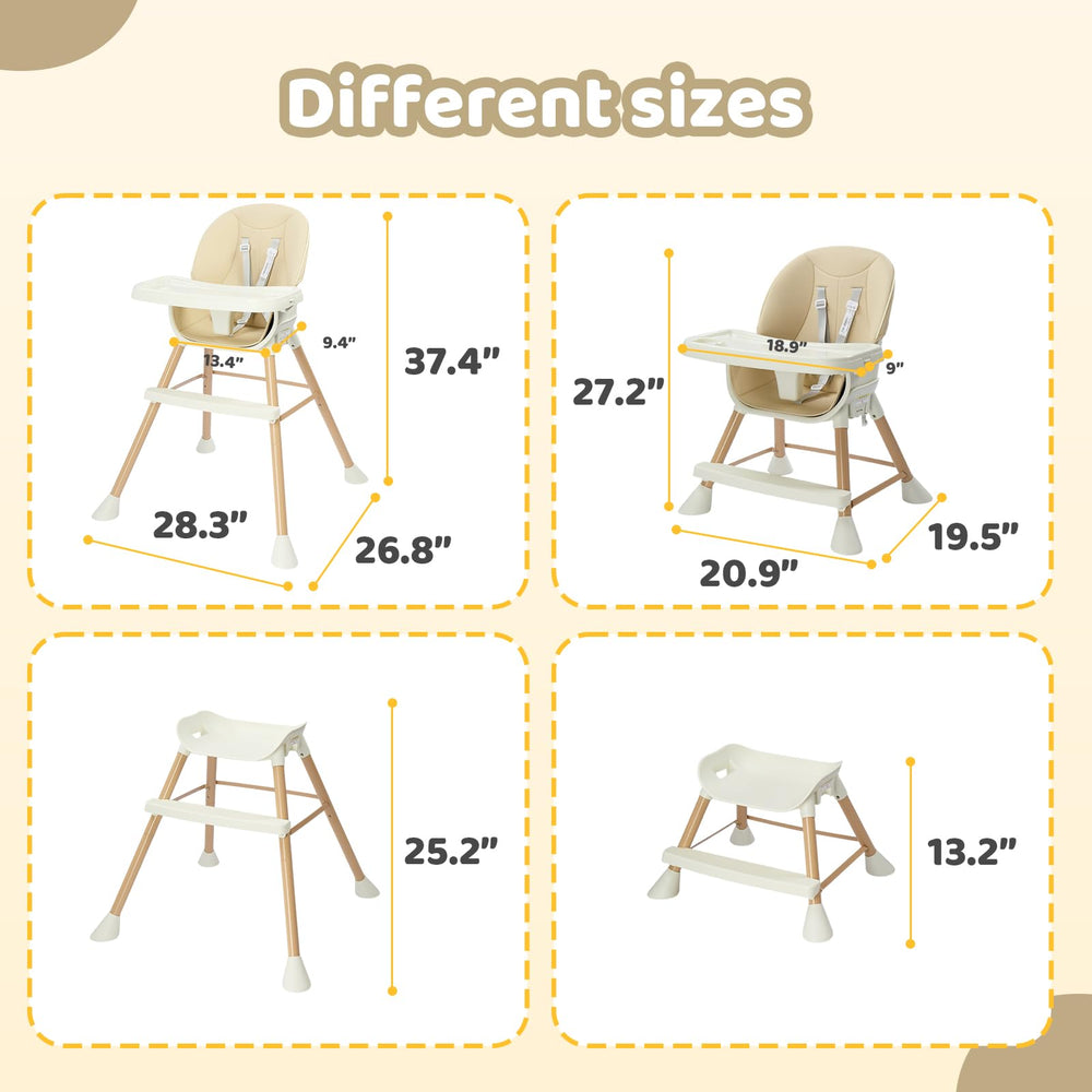 Joymor 5-in-1 booster seat adapts to table height for easier feeding