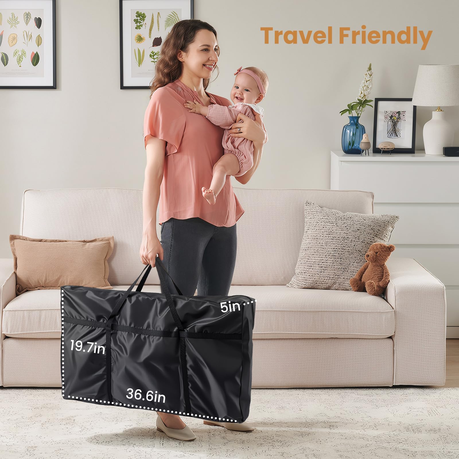 JOYMOR foldable compact storage bag makes travel and storage simple.