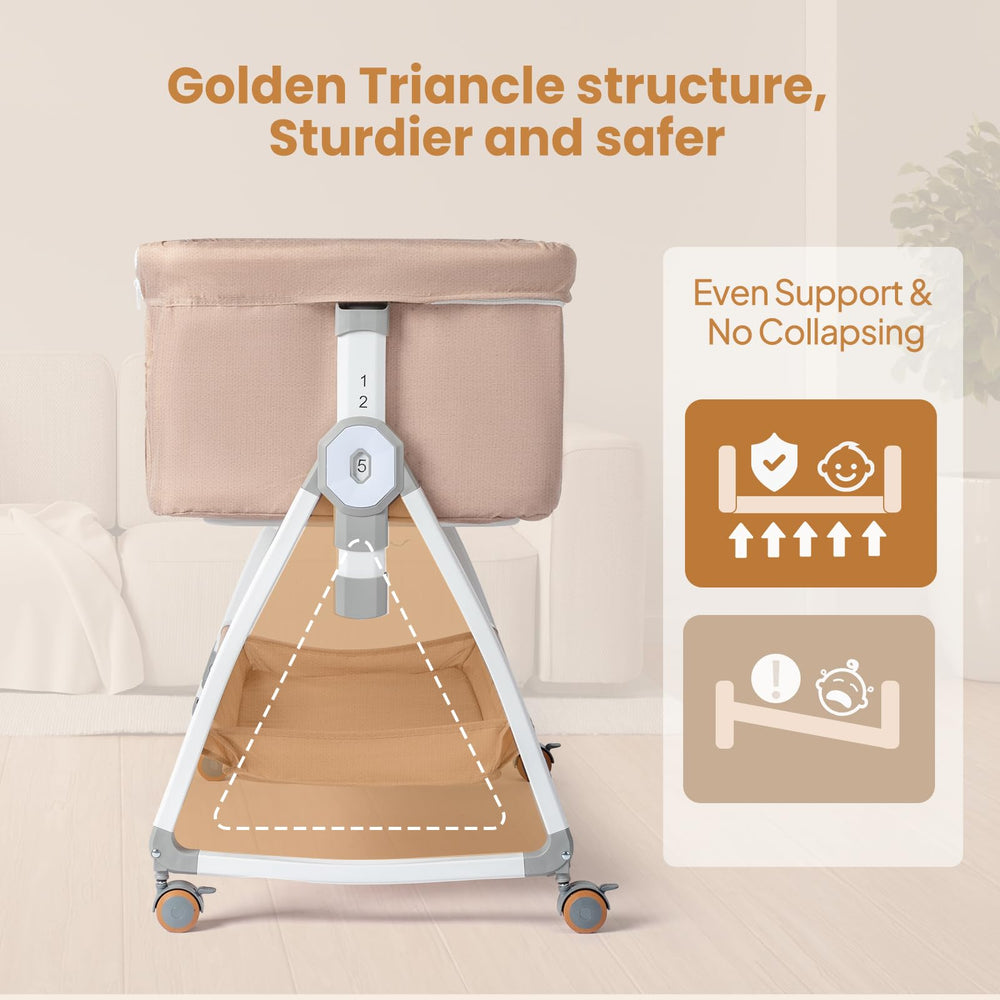 JOYMOR mesh walls promote air flow while keeping baby visible and comfortable.