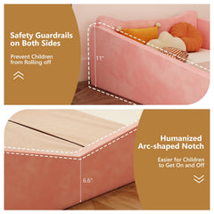 JOYMOR toddler bed animal-ear design adds playful, friendly touch to bedtime routine.