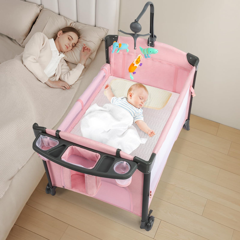 JOYMOR Twin Bassinet suitable for indoor and outdoor use in versatile spaces