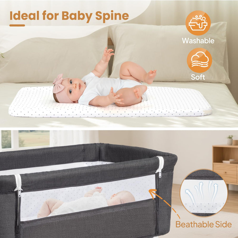 JOYMOR under-bed storage space for diapers and baby essentials.