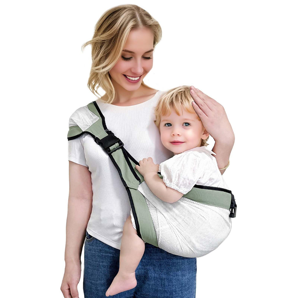 JOYNCLEON baby mesh sling carrier main view highlights breathable summer comfort.
