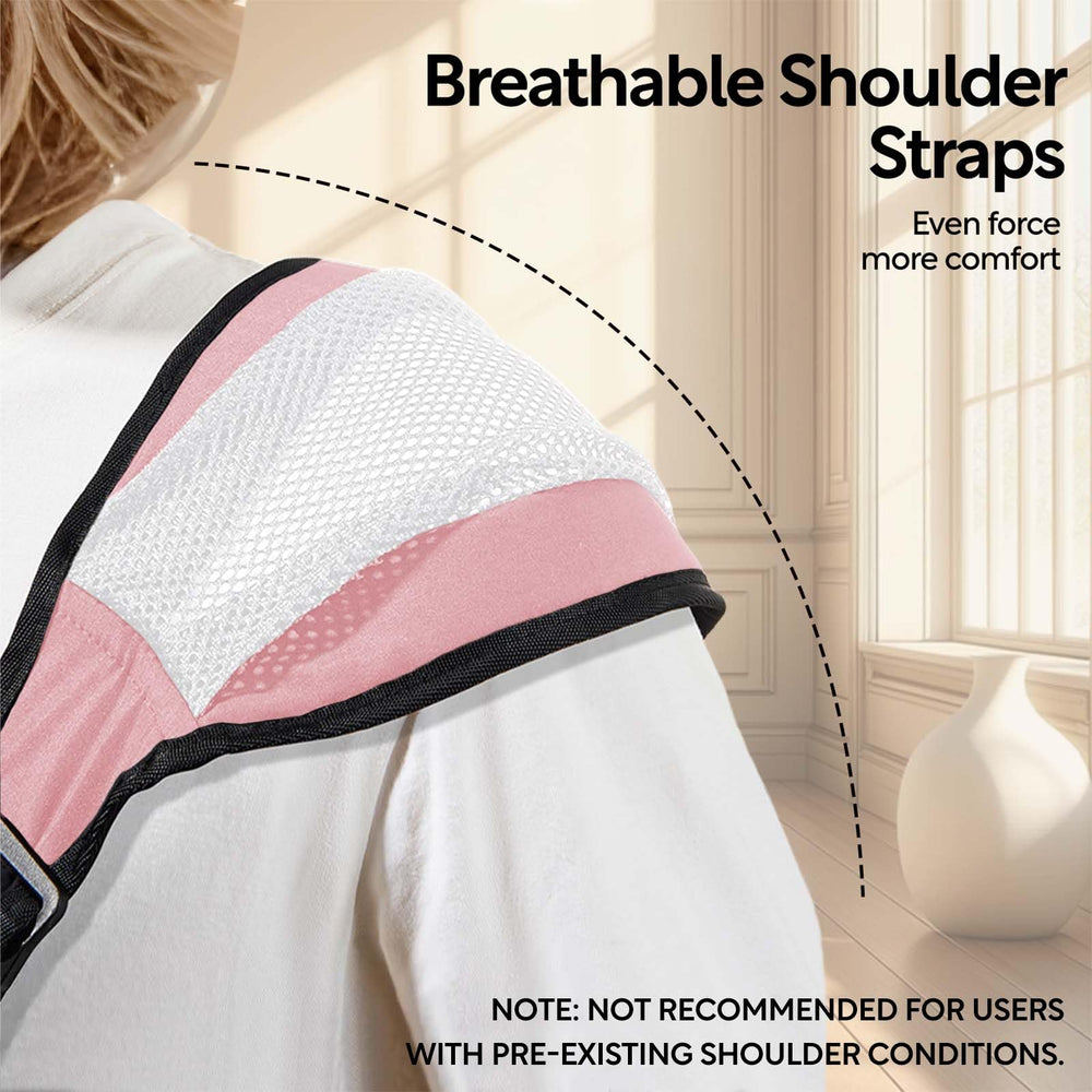 JOYNCLEON baby sling mesh pink baby-in-carrier demonstrating secure buckles and adjustability.
