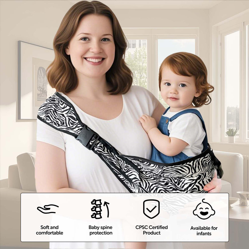 JOYNCLEON zebra sling in compact folded form for travel