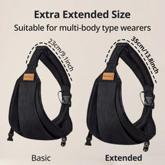 JOYNCLEON Plus-Size Baby Sling anti-slip shoulder straps enhance security while on the move.
