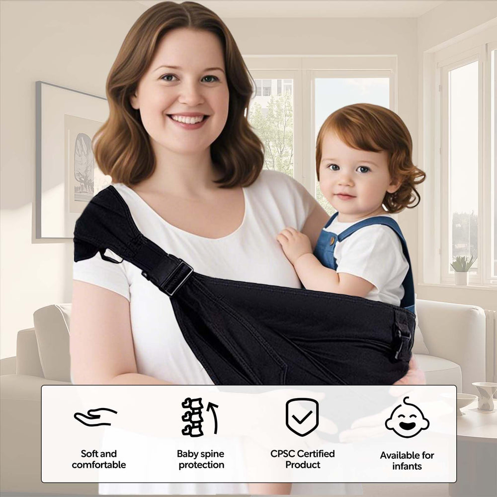 JOYNCLEON Plus-Size Baby Sling fosters close bonding with a soft womb-like feel.
