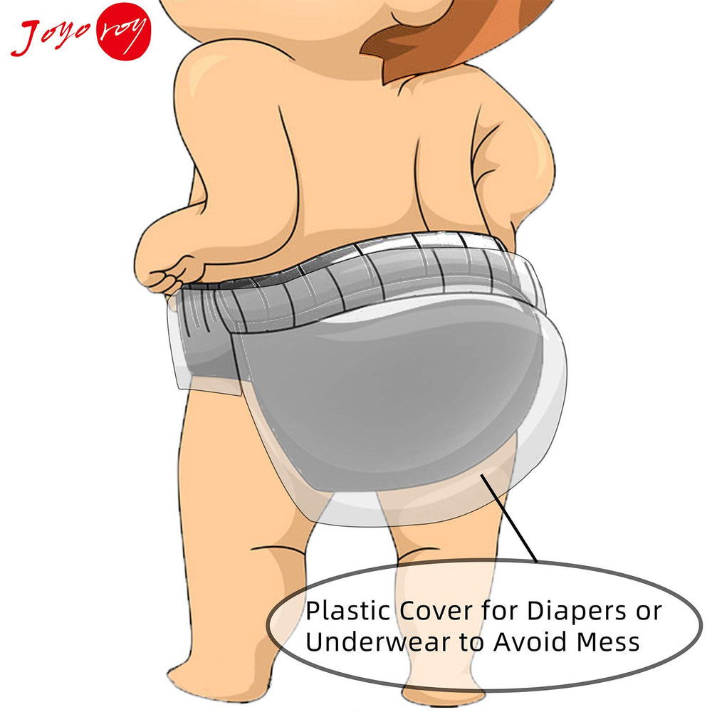 Joyo roy plastic training pants size 5T for growing toddlers.