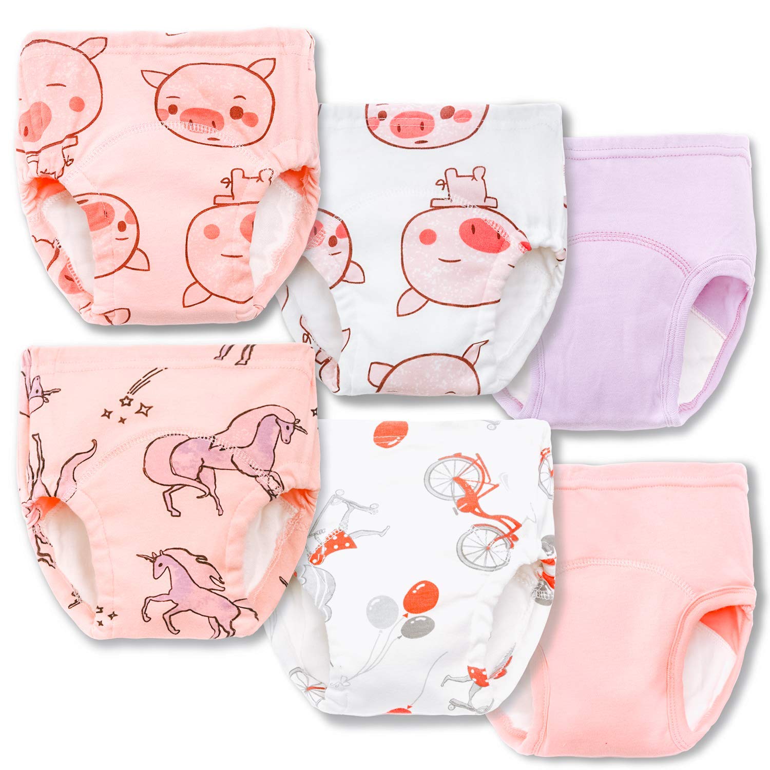 Joyo Roy potty-training underwear girls 4T-5T front view pink for easy training.