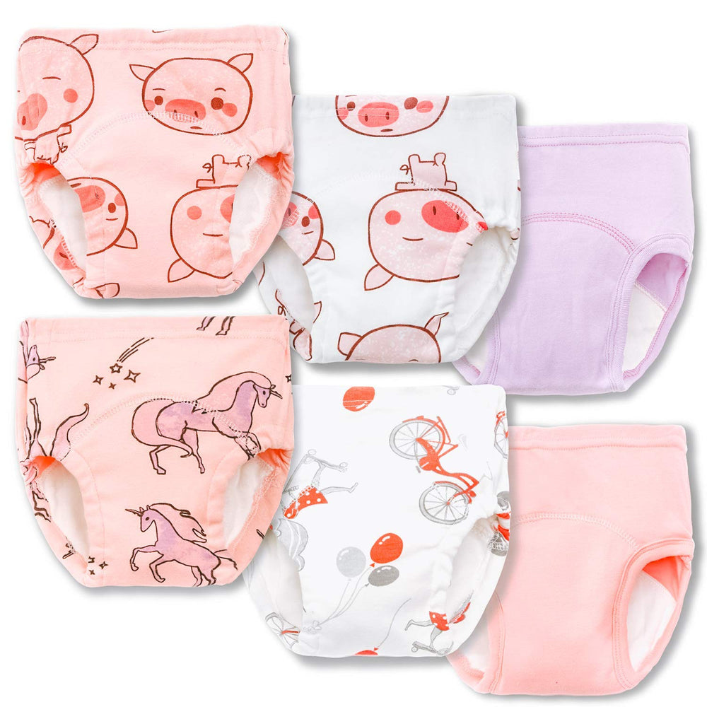Joyo Roy potty-training underwear girls 4T-5T front view pink for easy training.