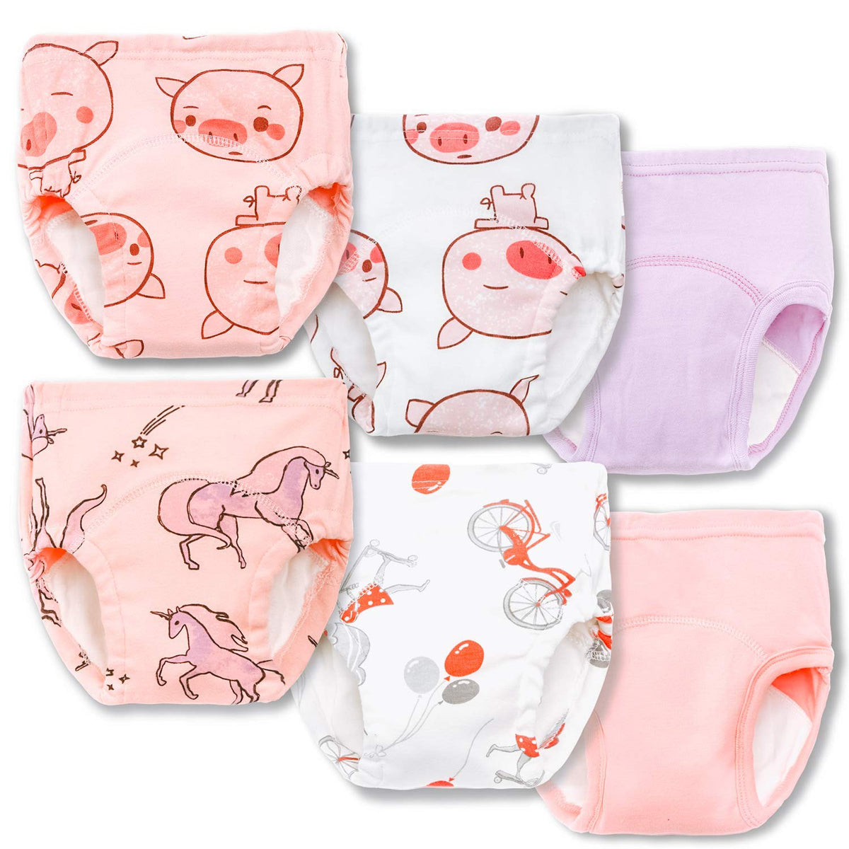 Joyo Roy potty-training underwear girls 4T-5T front view pink for easy training.