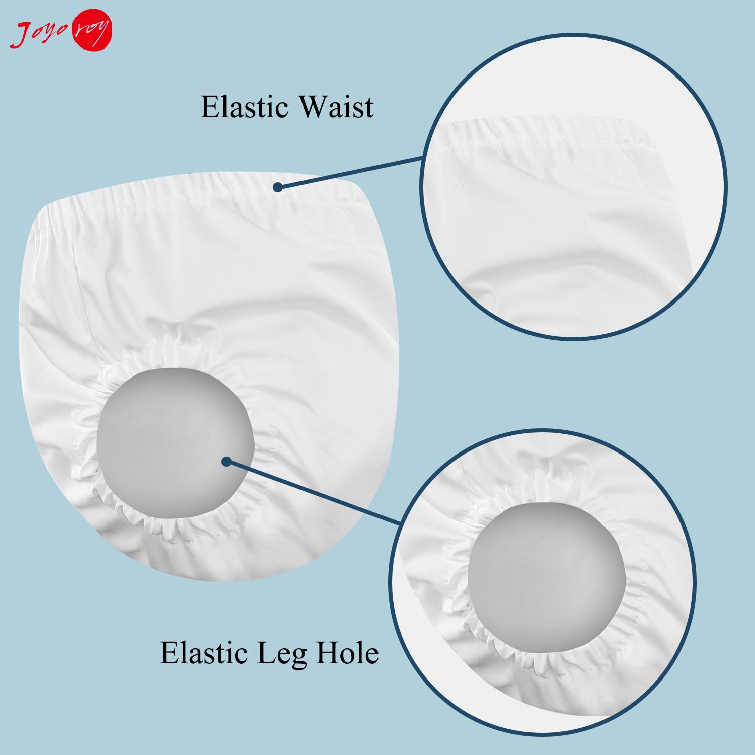 Joyo Roy rubber pants toddlers shown for easy wash and quick dry.